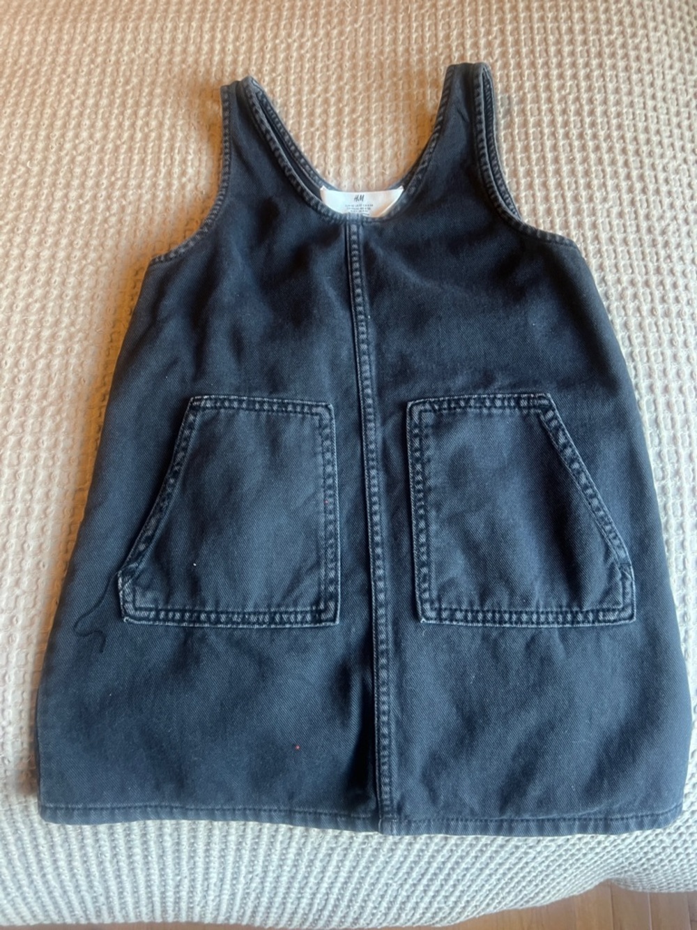 H&M Black Denim Pocket Pinafore